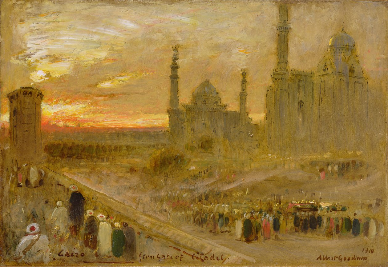 Kairo fra porten til citadellet, 1910 av Albert Goodwin
