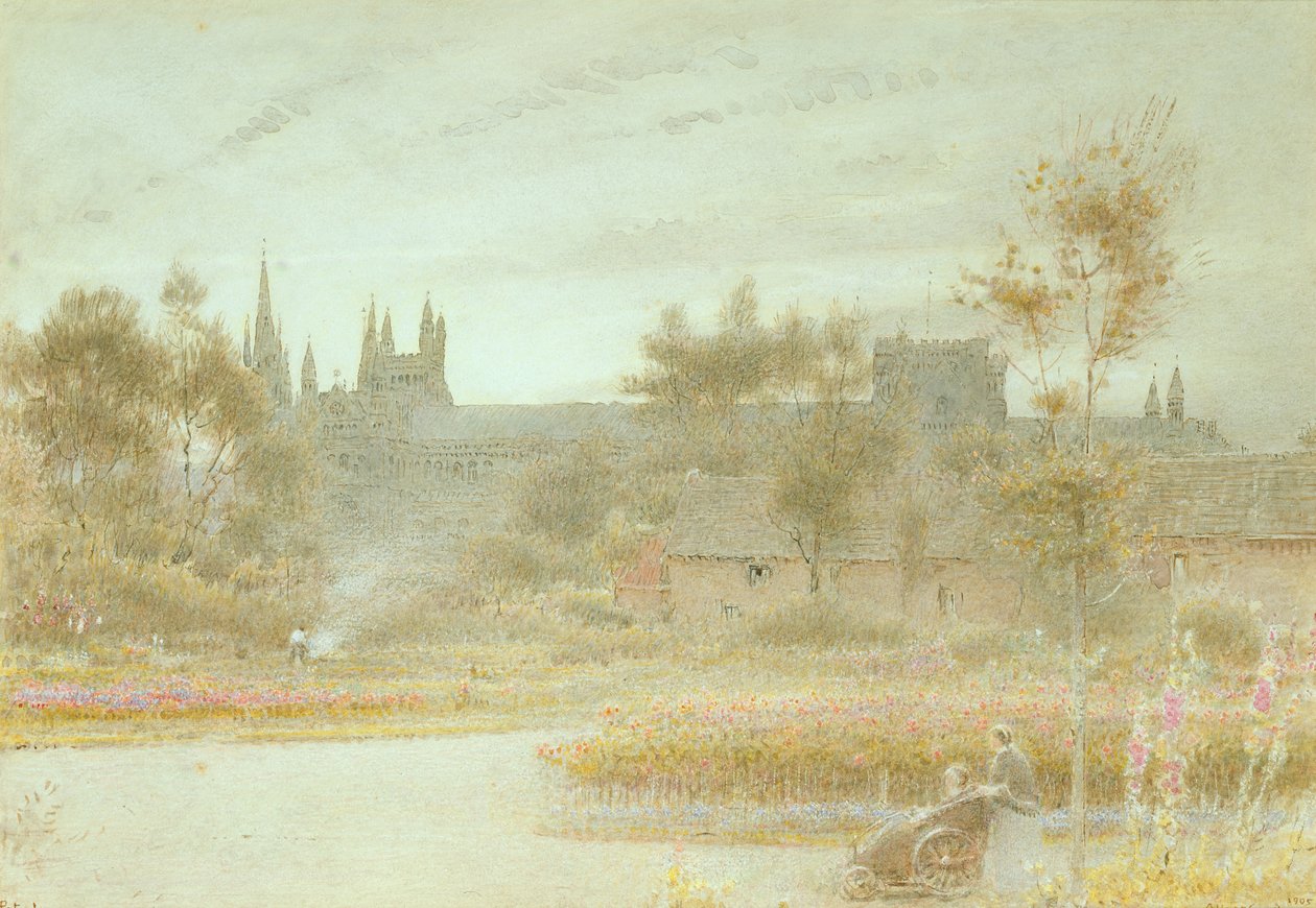 Peterborough katedral av Albert Goodwin