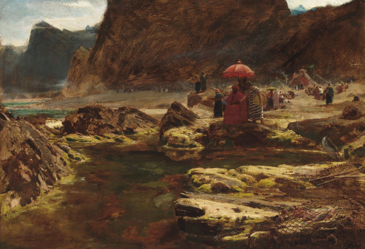 Sultanen og leiren hans ved den fortryllede innsjøen av Albert Goodwin