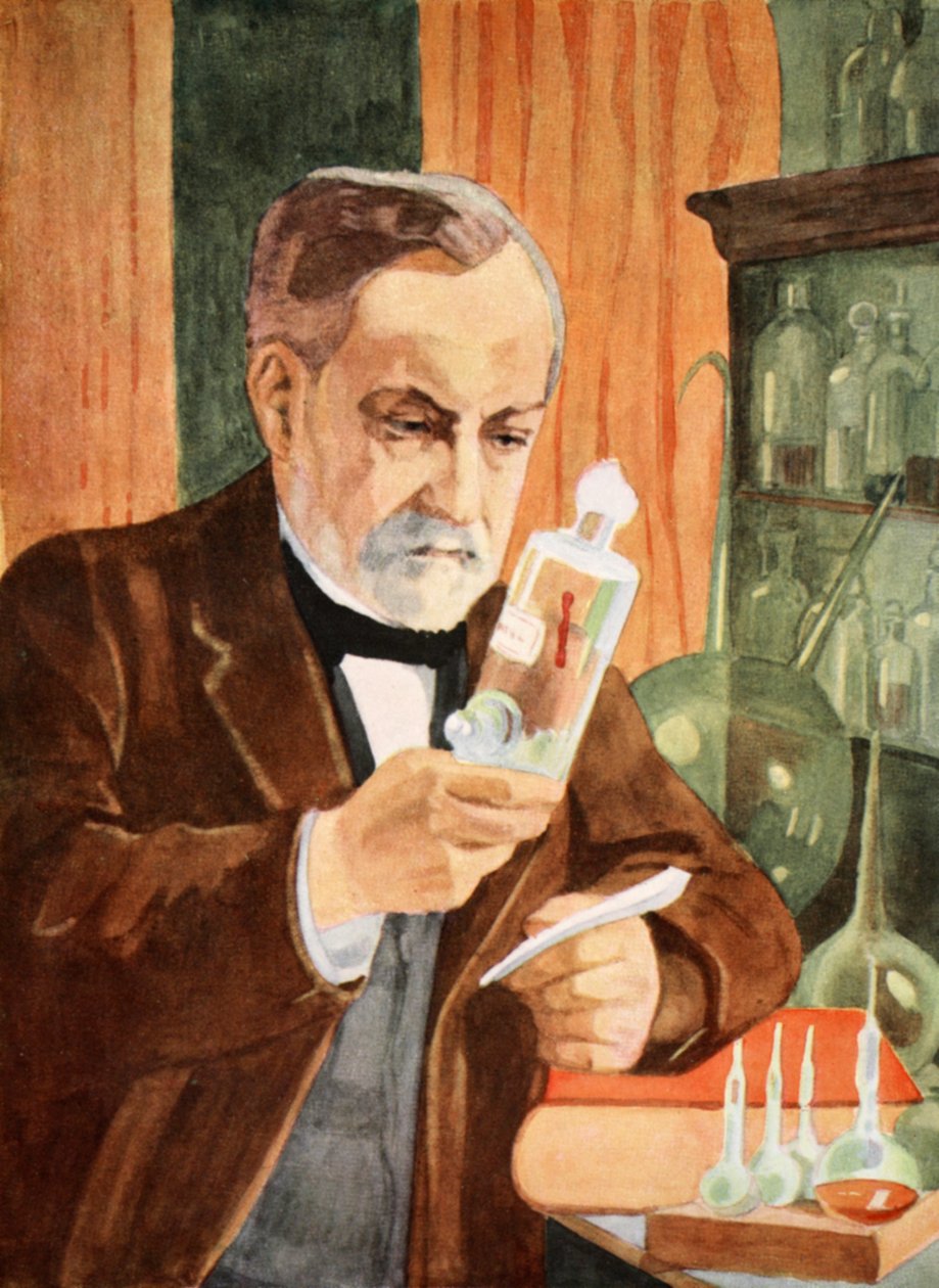 Pasteur i laboratoriet hans, kopi av Boris Mestchersky (d.1957), illustrasjon fra 