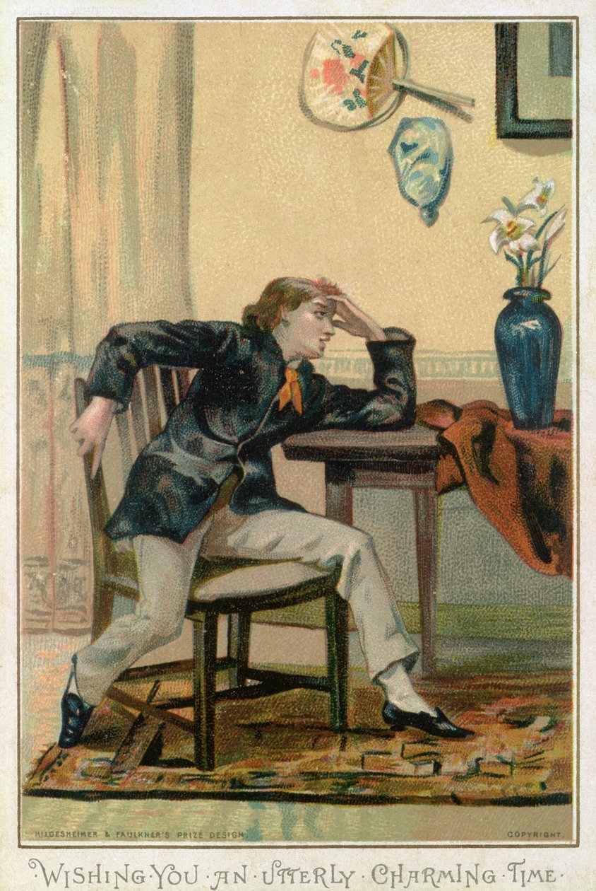 Wishing You An Utterly Charming Time, viktoriansk julekort, utgitt av Hildesheimer und Faulkner, London, ca. 1880 av Albert Jnr. Ludovici