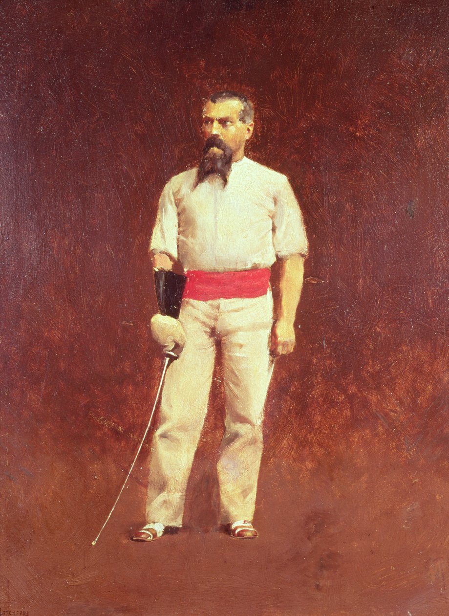 Richard Burton (1821–90) i fektekjole, 1889 av Albert Letchford