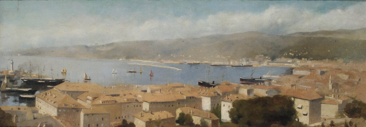 Utsikt over Trieste, ca. 1889 av Albert Letchford