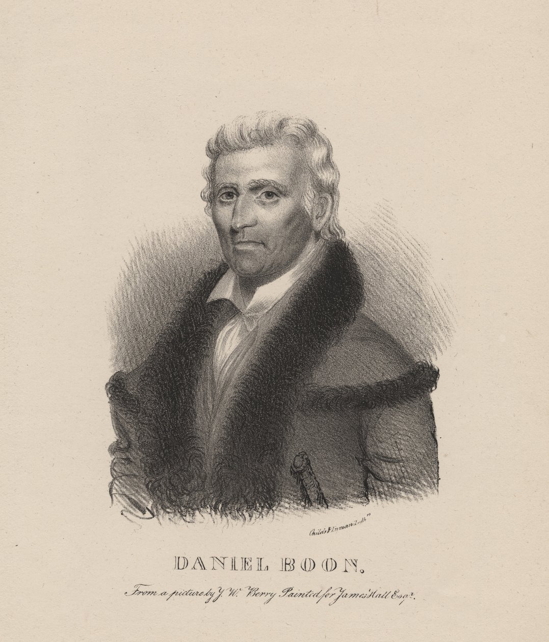 Daniel Boone, lito av C.G. Childs, 1830 av Albert Newsam
