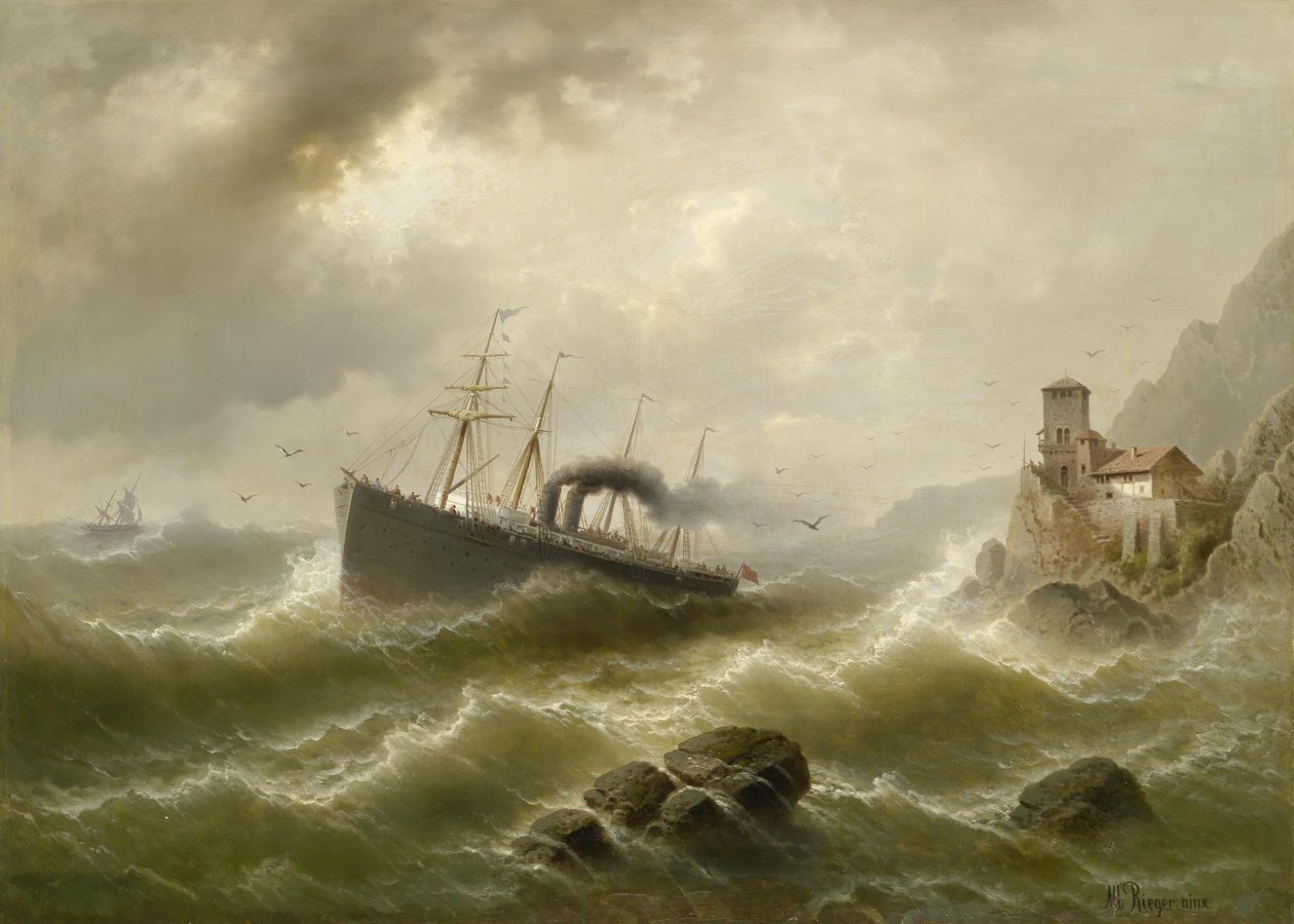 Lhootse stasjon ved Nordsjøen av Albert Rieger