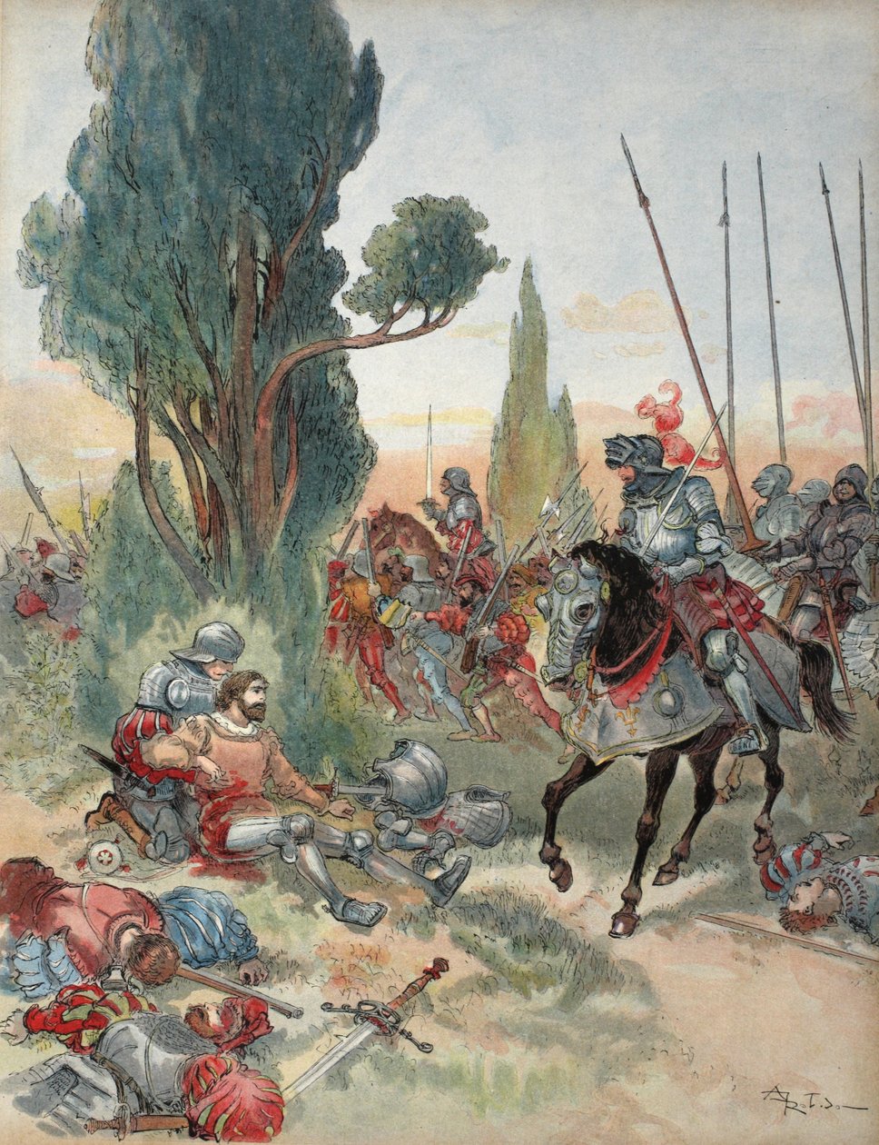 Death of Bayard, illustrasjon fra 