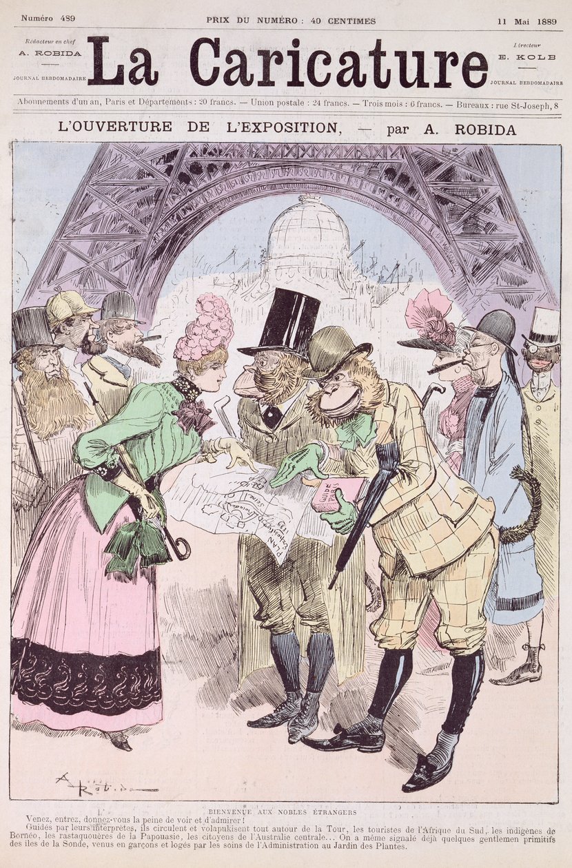 Åpningen av den universelle utstillingen i 1889, fra 
