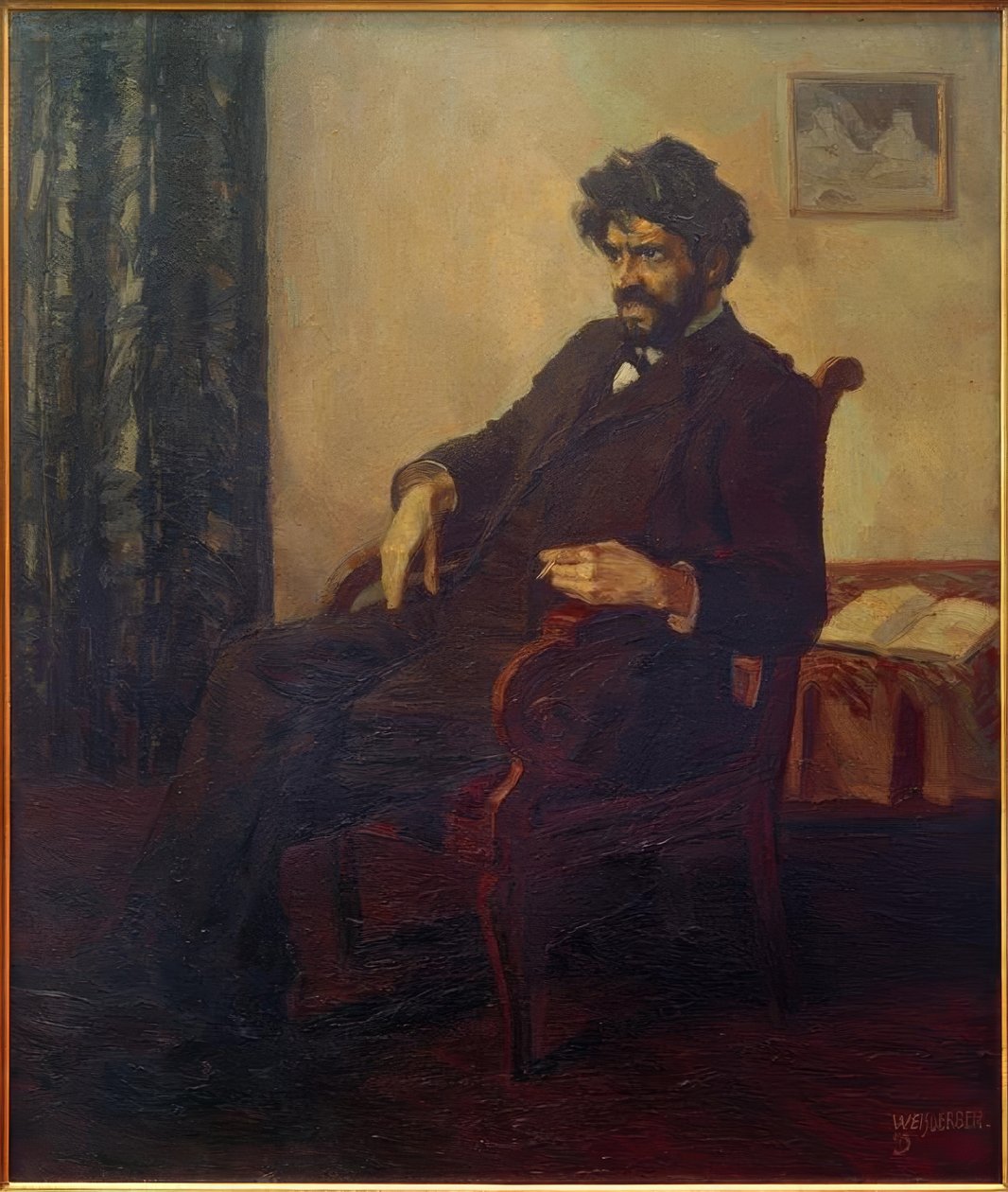 Portrett av poeten Ludwig Scharf av Albert Weisgerber
