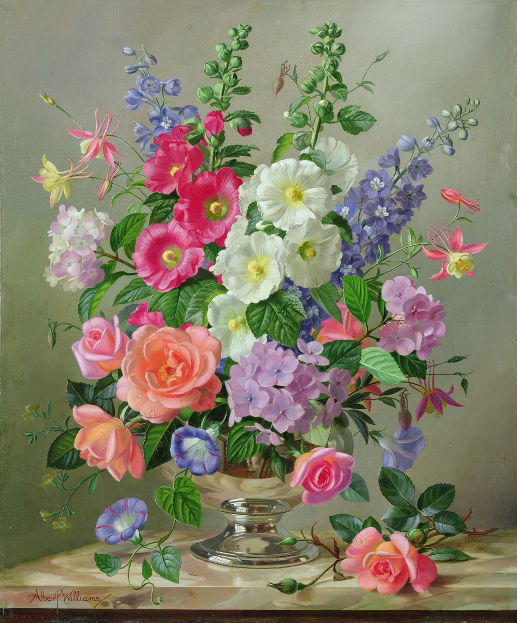 Et blomsterarrangement i september av Albert Williams