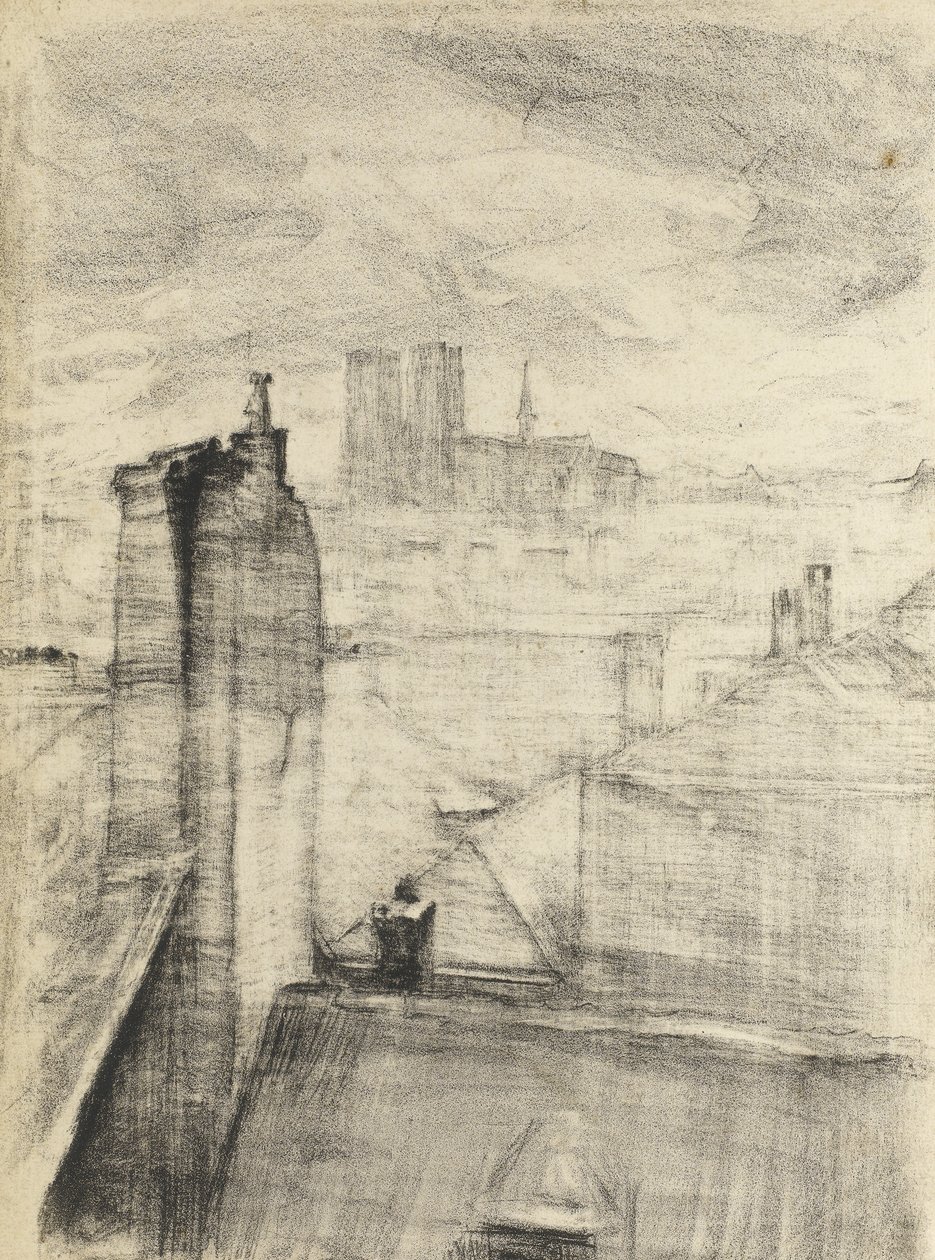 Byens hustak, Brussel, ca. 1910 av Albert de Belleroche