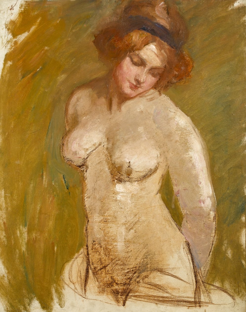 Naken med bandeau, ca. 1900 av Albert de Belleroche