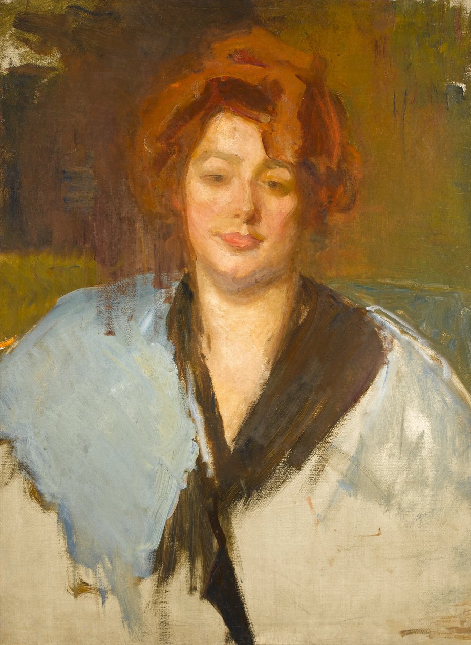 Portrett, sannsynligvis av Alice Millbank, kunstnerens mor av Albert de Belleroche