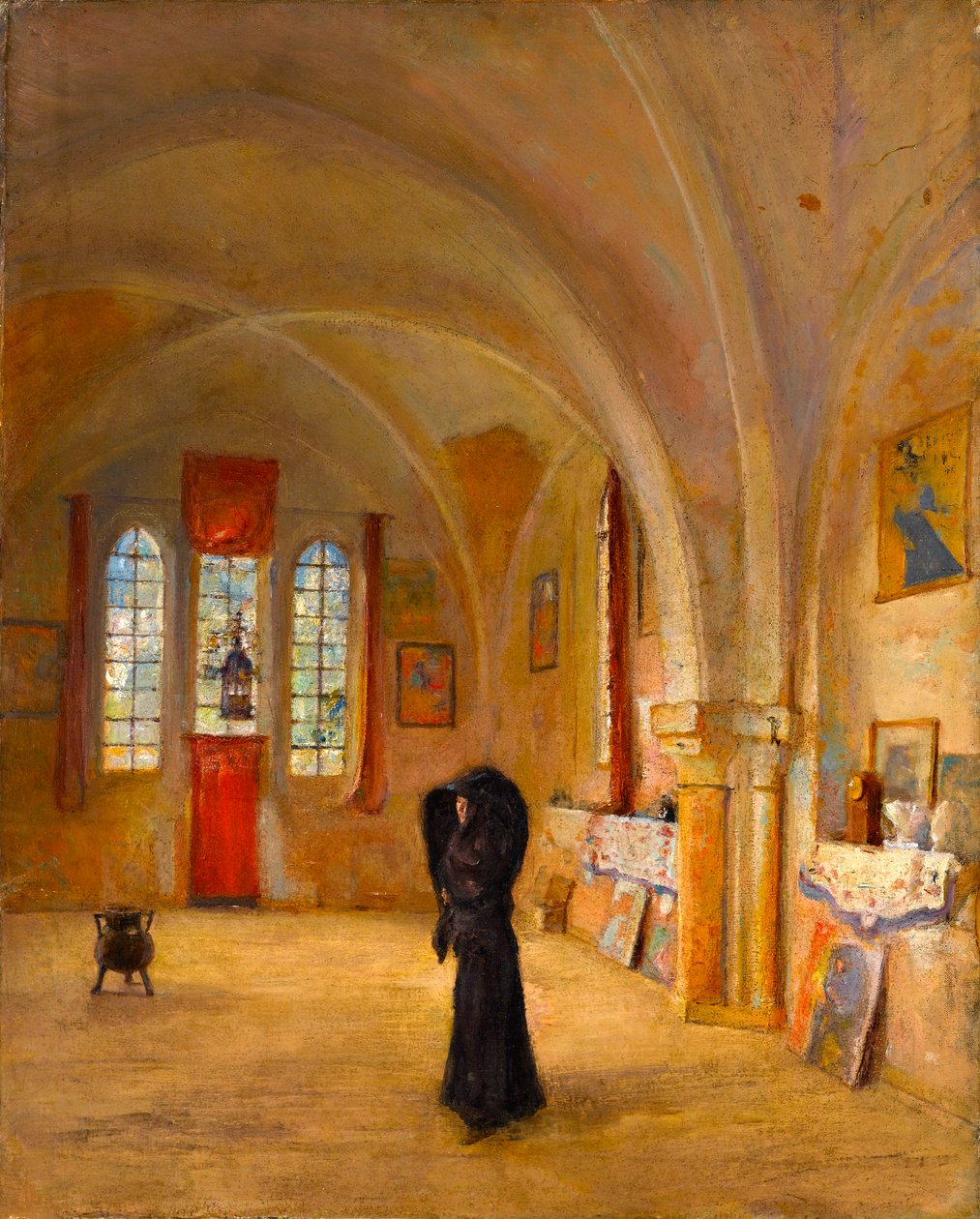 The Artists Studio, La Vielle Chapelle, La Boissiere, Chateauden, ca. 1909 av Albert de Belleroche