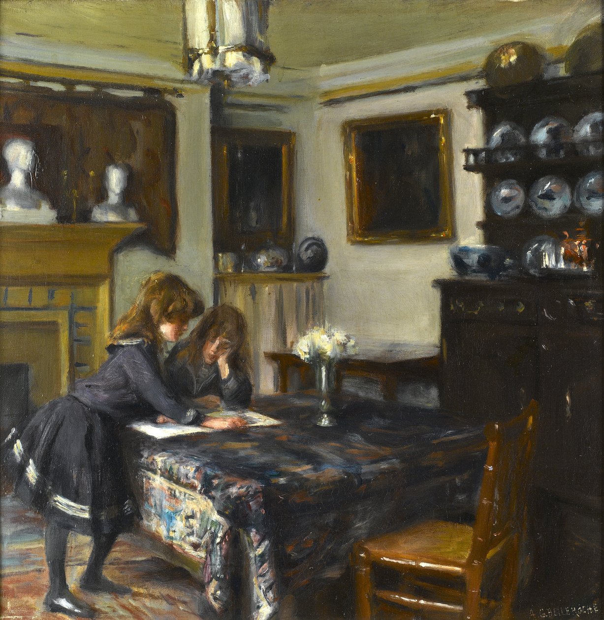 Spisestuen til John Singer Sargent, ca. 1884 av Albert de Belleroche