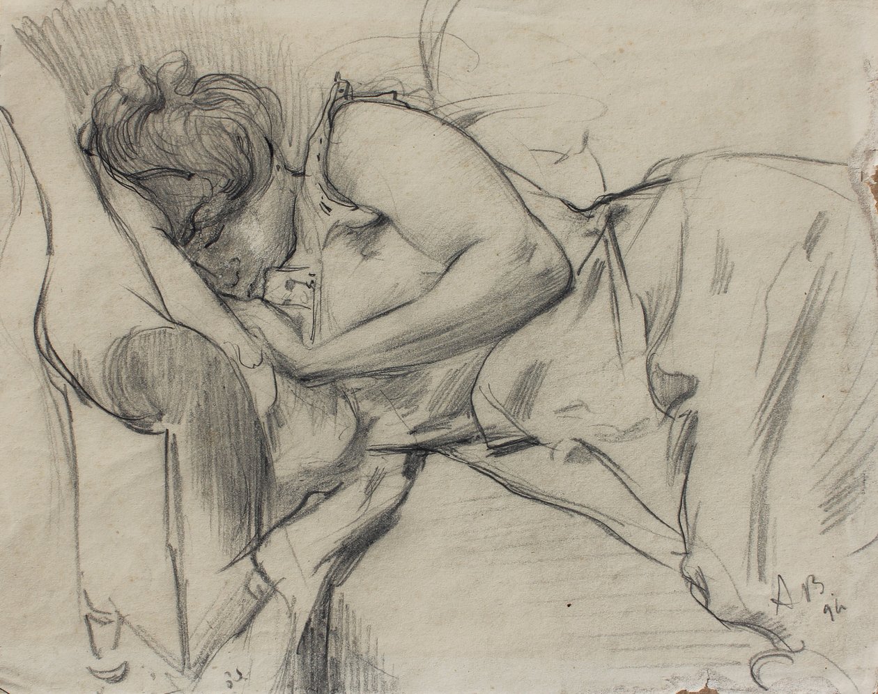 Kvinne sovende, 1894 av Albert de Belleroche