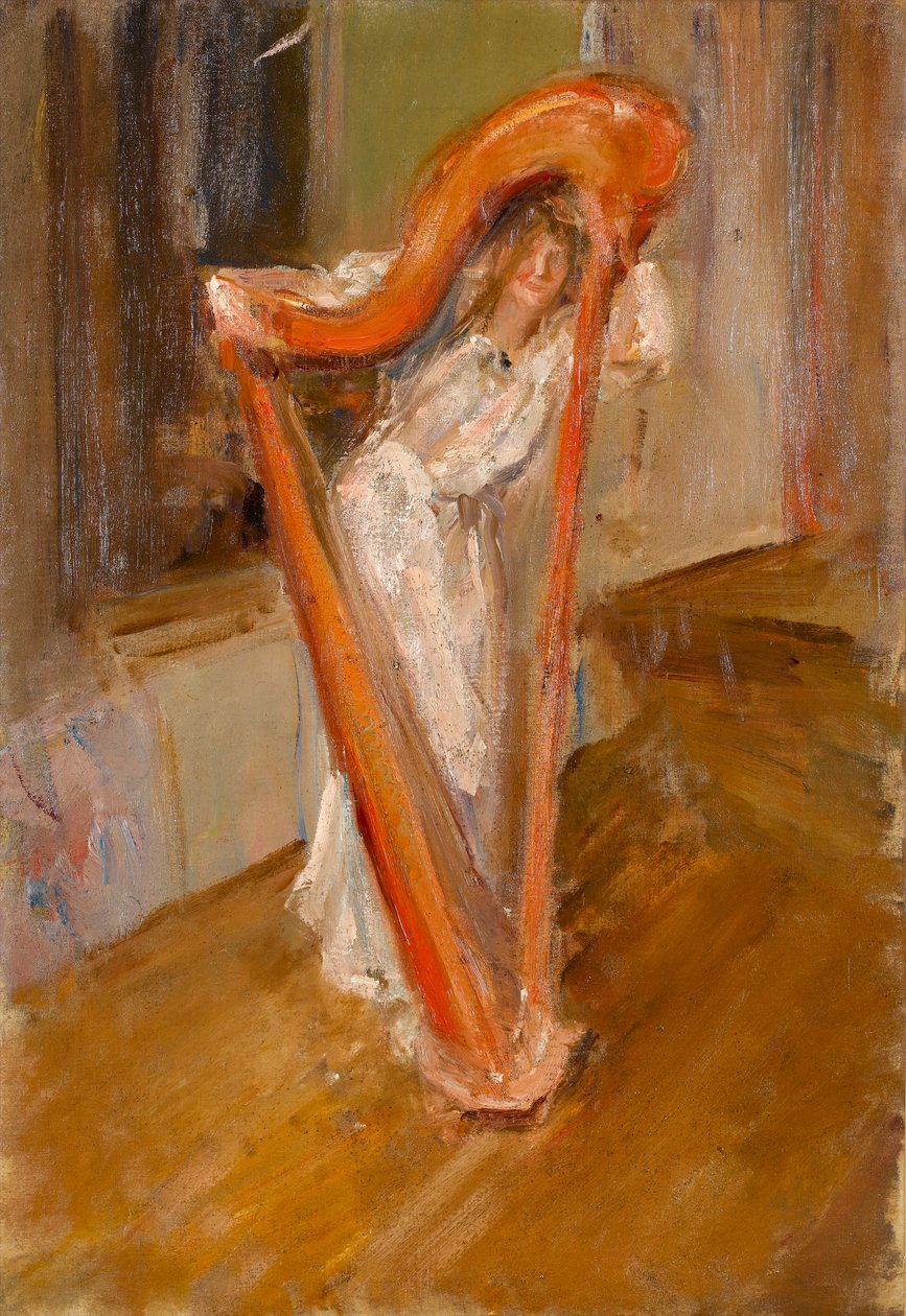 Kvinne med harpe, 1903 av Albert de Belleroche