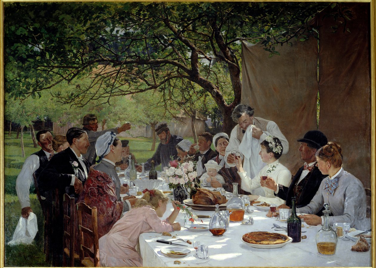 Bryllupsmåltid i Yport-maleri av Albert Fourie (1854-1937) 1886 Søn. 3,89x2,53 m Rouen, musee des Beaux Arts av Albert Auguste Fourie