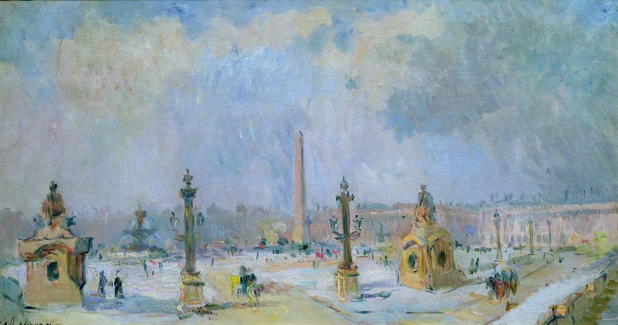 Place de la Concorde, Paris av Albert Charles Lebourg