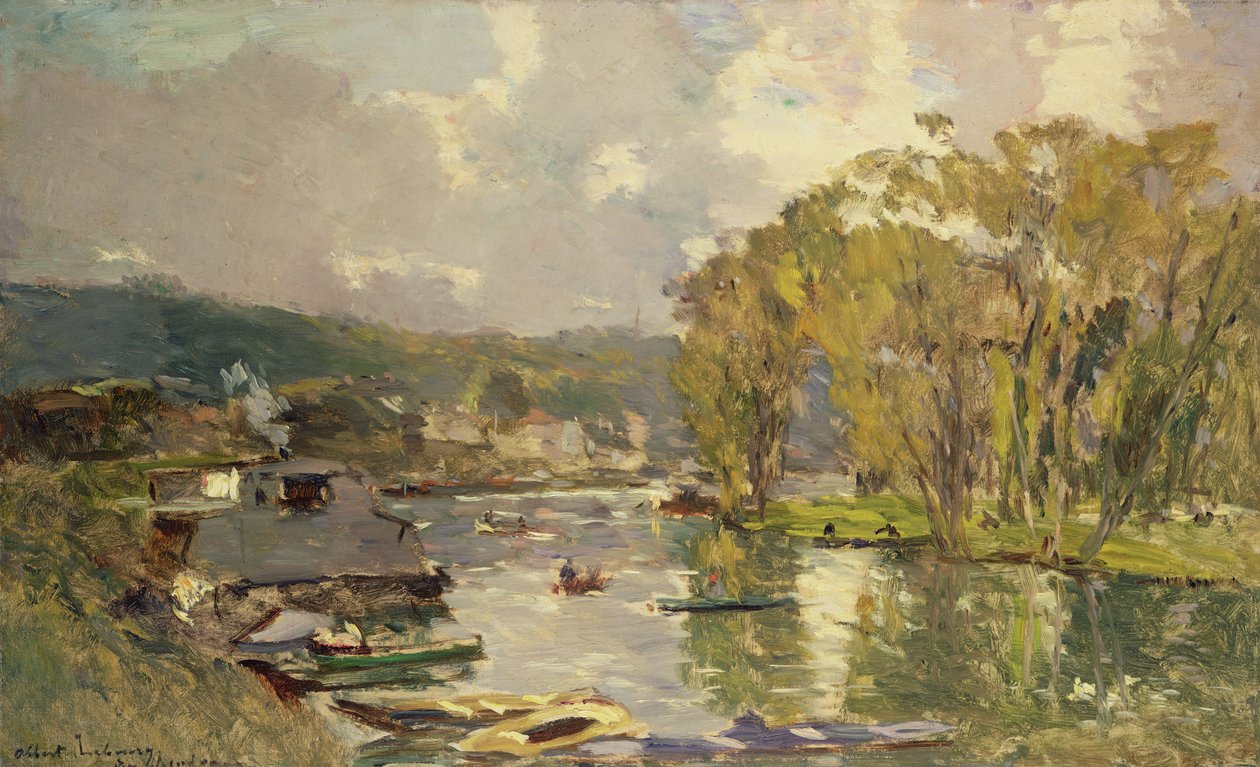 Langs Seinen ved Meudon, ca. 1893 (olje på lerret) av Albert Charles Lebourg