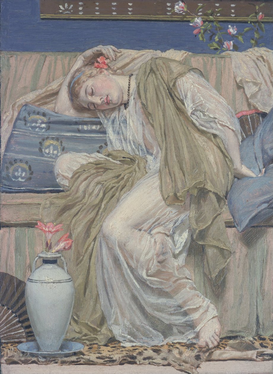 En sovende jente av Albert Joseph Moore