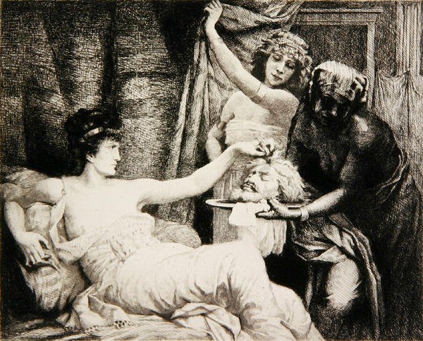 Herodias ca. 1878 (radering) av Albert Alexander Paul Rouffio