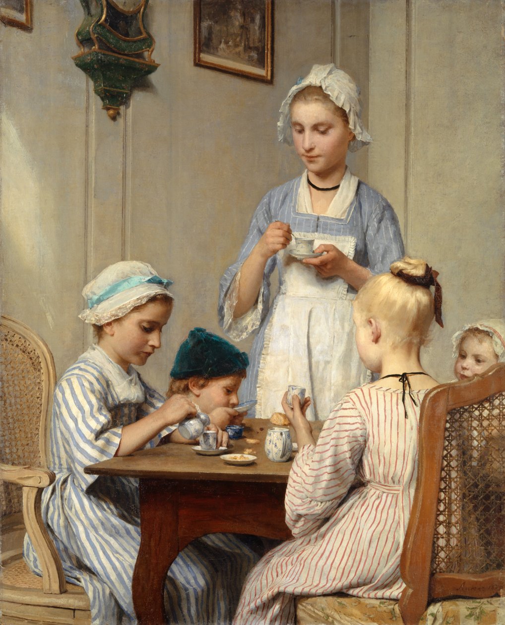 Barn til frokost, 1879 av Albert Anker