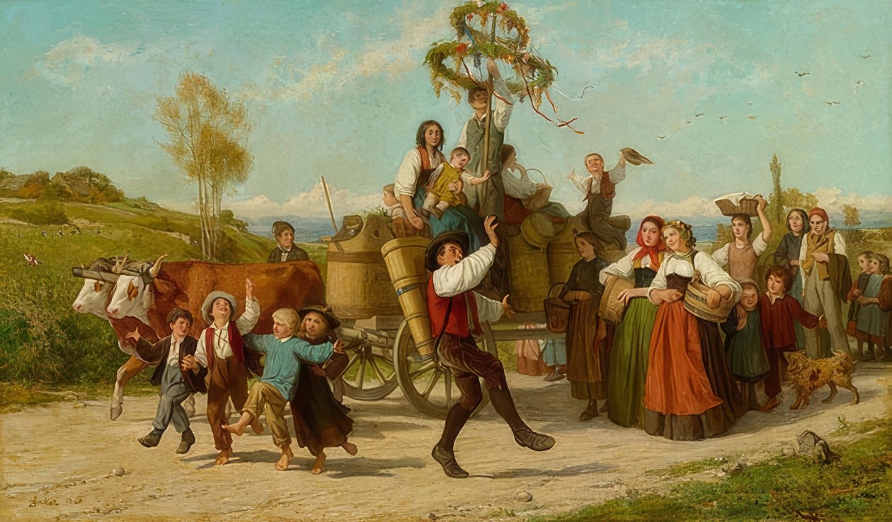 Vinfestivalen. 1865 av Albert Anker