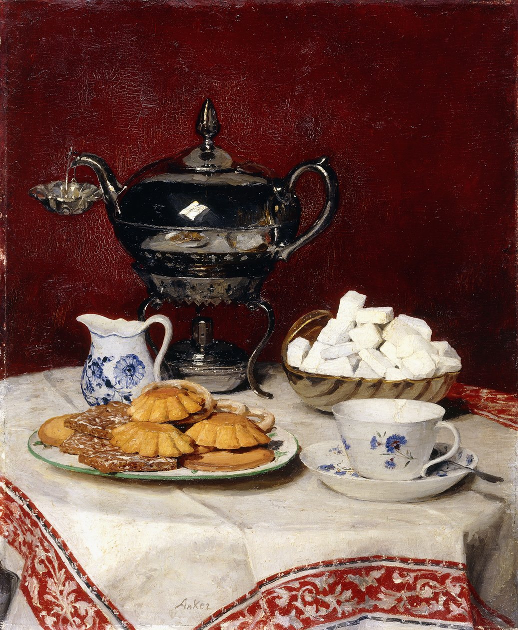 Stilleben: smakfull te, 1897 av Albert Anker