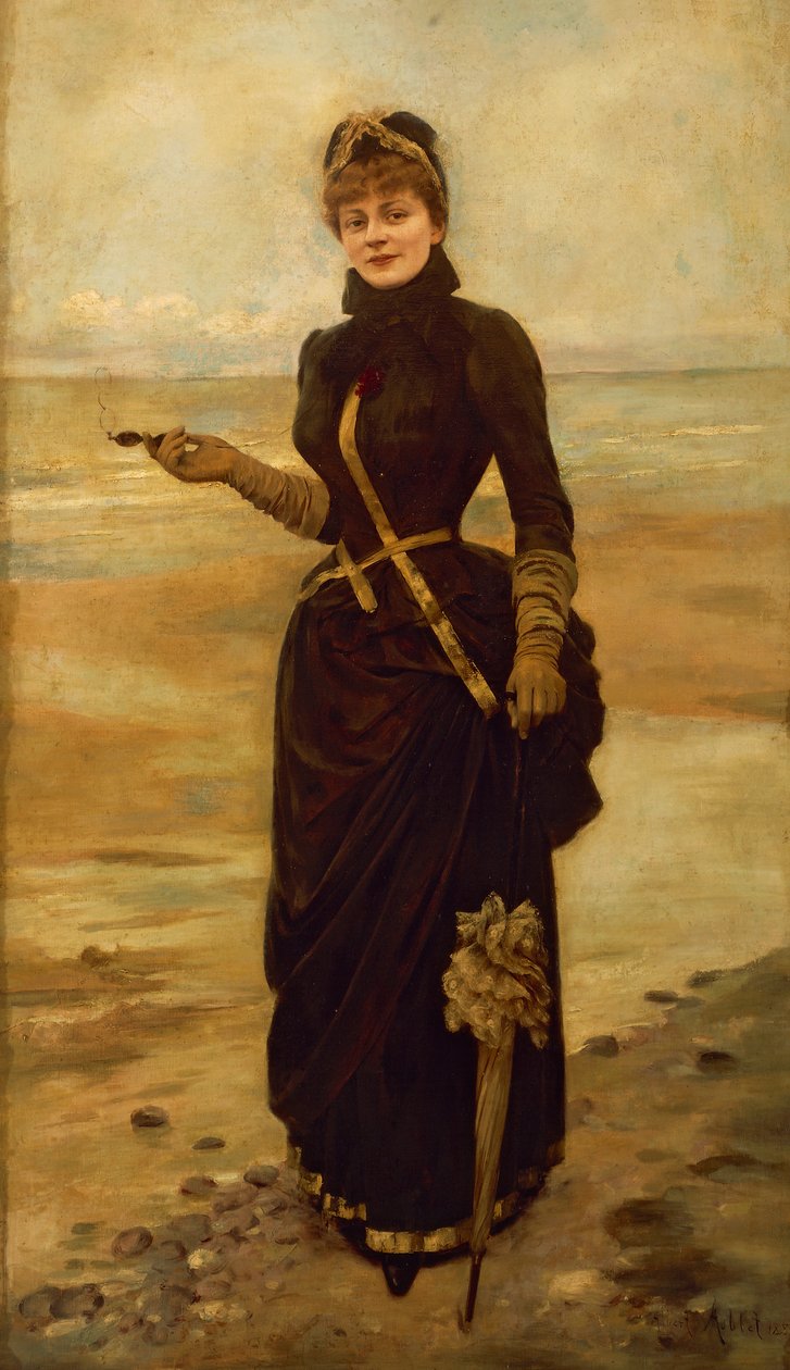 Portrett av Sibylle Aimee Marie-Antoinette Gabrielle de Riquetti de Mirabeau (Storbritannia av Albert Aublet