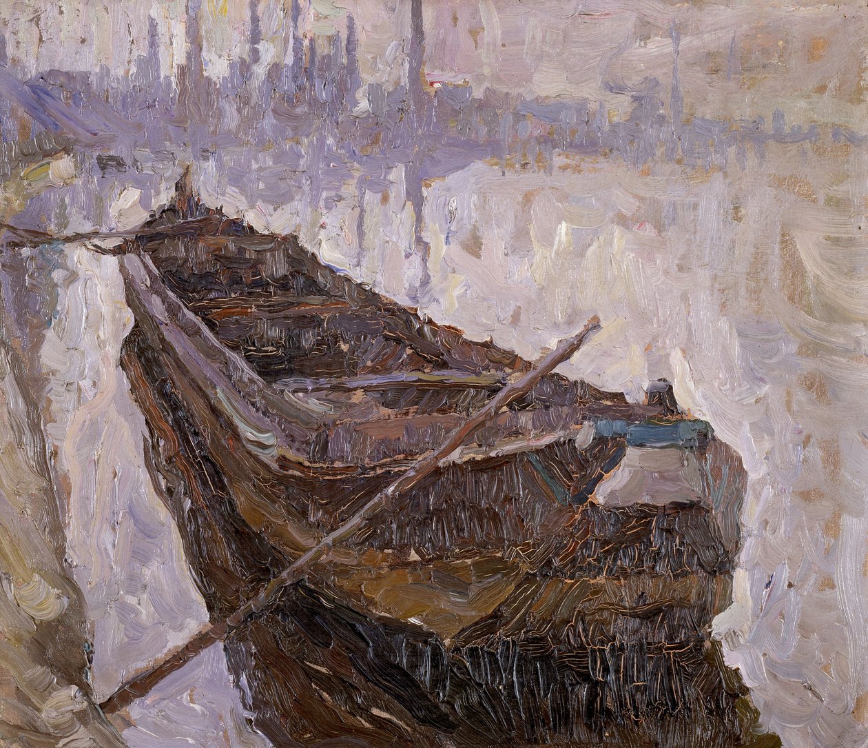 Innlandsfartøy på Meuse av Albert Baertsoen