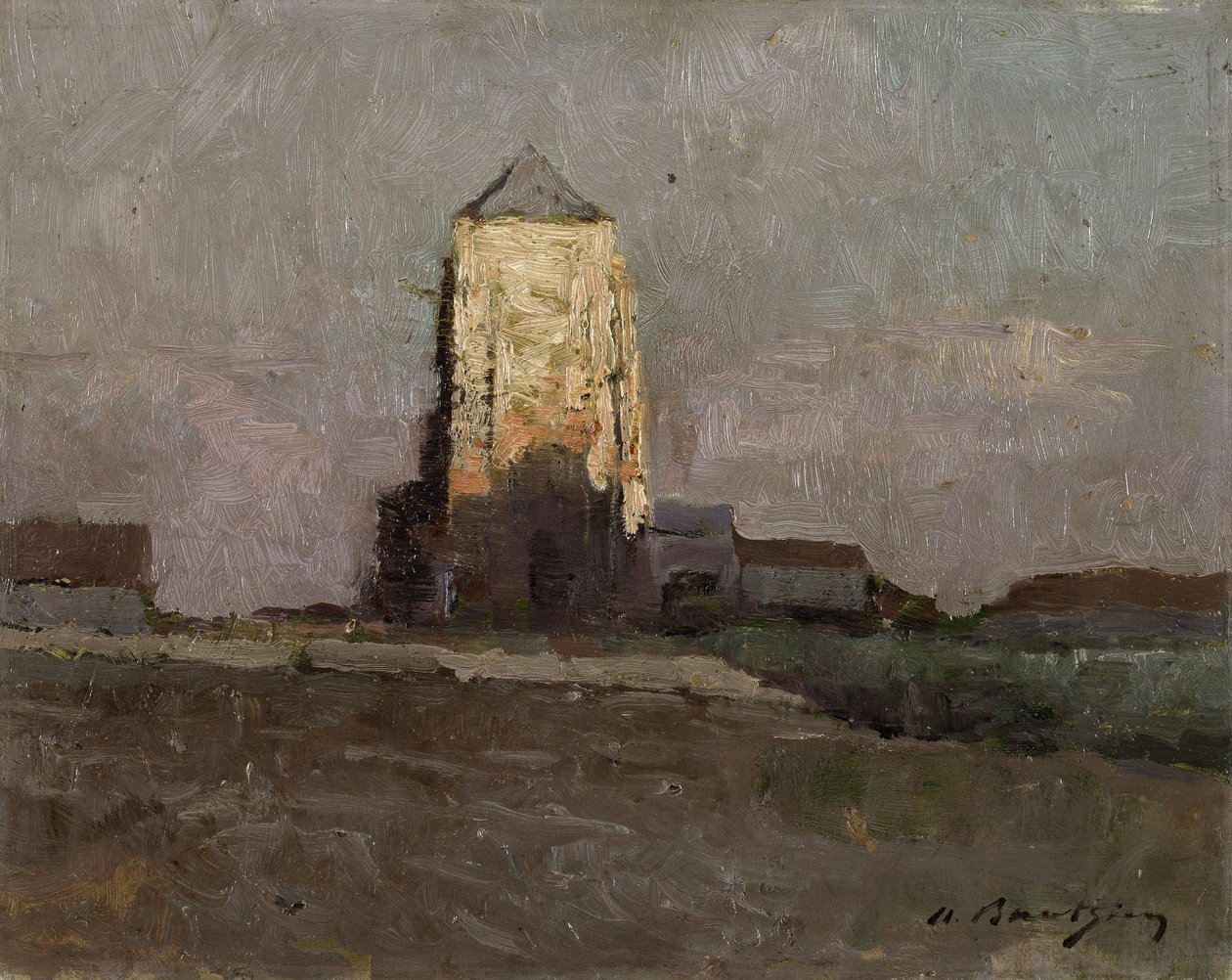 Kirken i Mariakerke (Oostende) av Albert Baertsoen