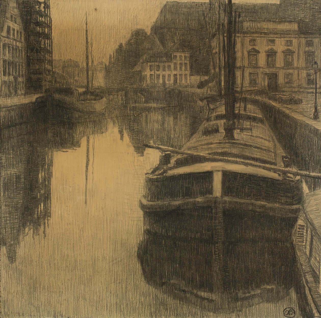 Gent om kvelden av Albert Baertsoen