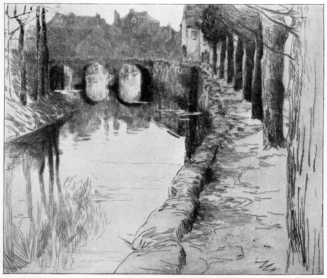 Gamle kanalen, 1898. av Albert Baertsoen