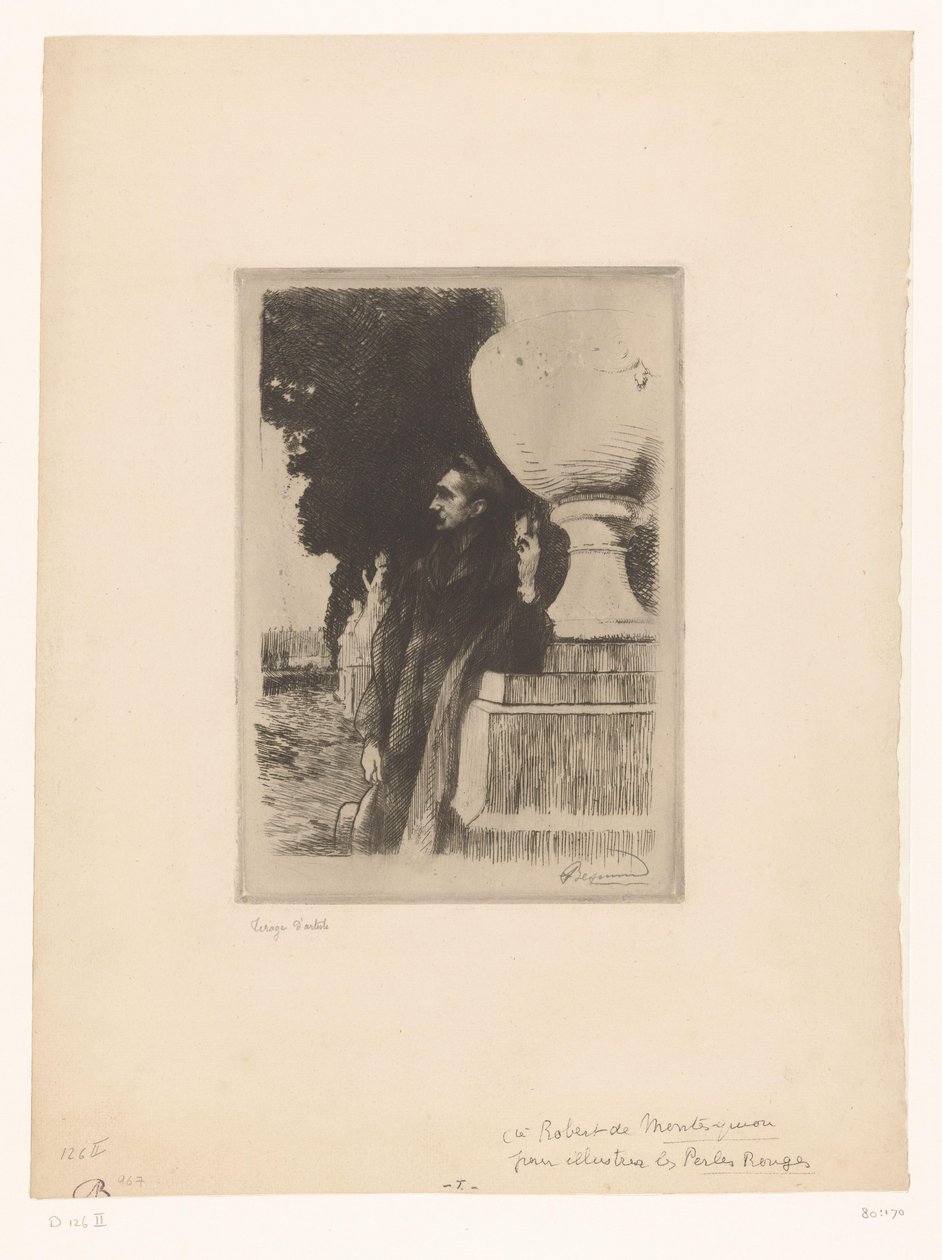 Portrett av Robert de Montesquiou av Albert Besnard (signed by artist)