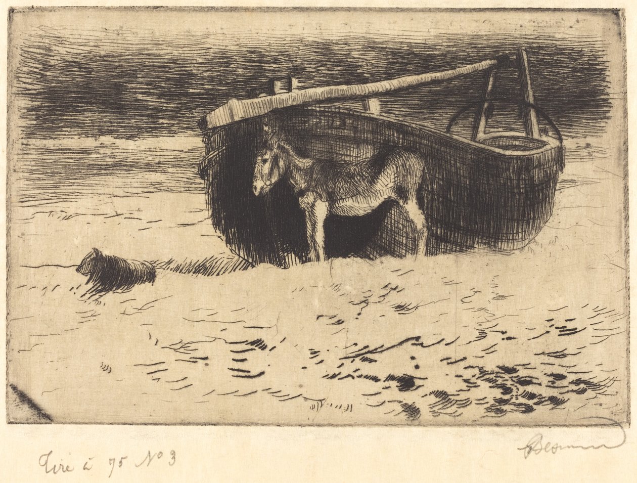 Lite esel ved Berck av Albert Besnard