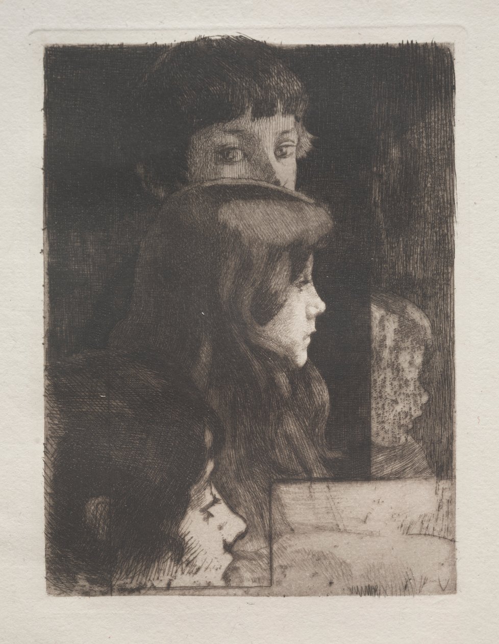 Studie av hoder av Albert Besnard