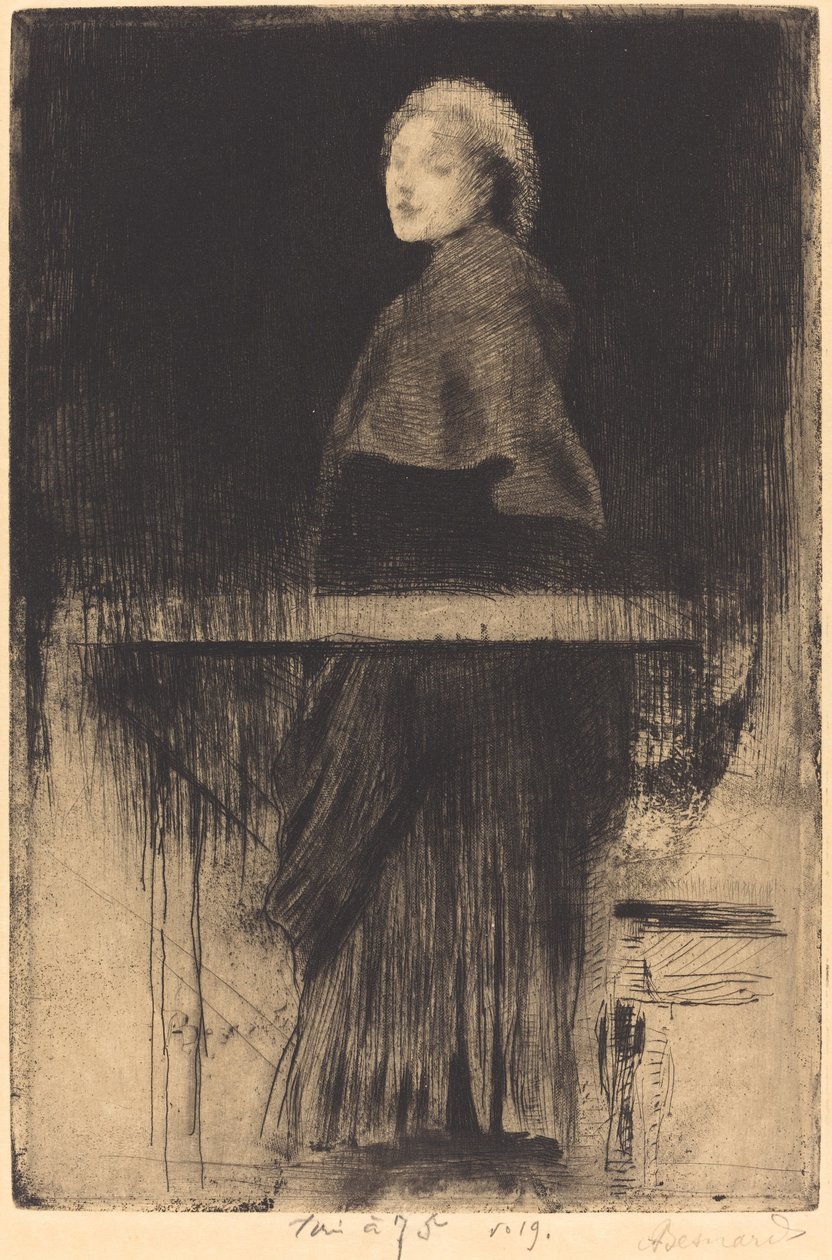 Kvinne med kappe av Albert Besnard