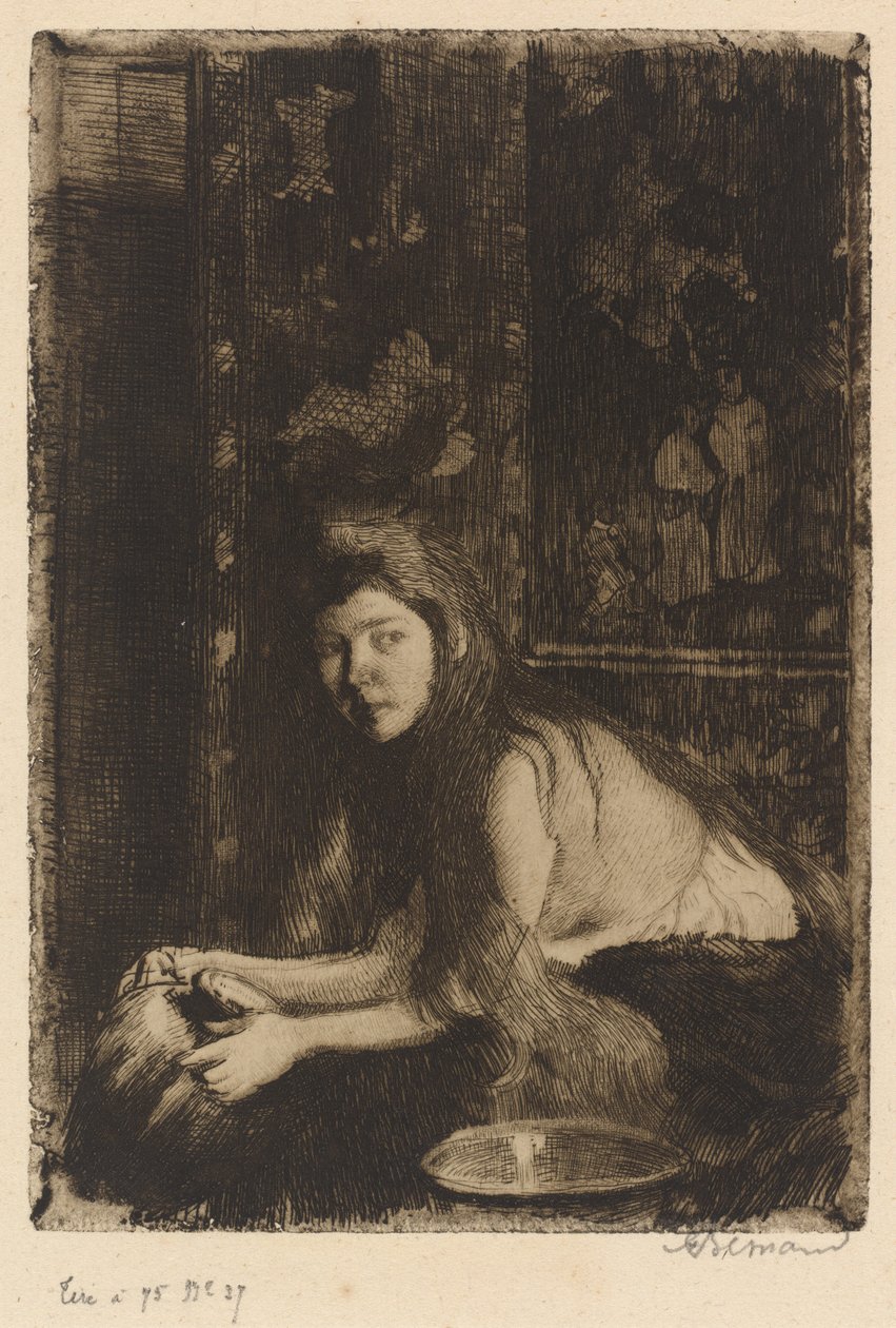 Kvinne med vase (La femme au vase) av Albert Besnard