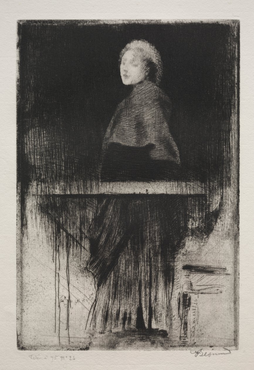 Kvinne med kappe av Albert Besnard