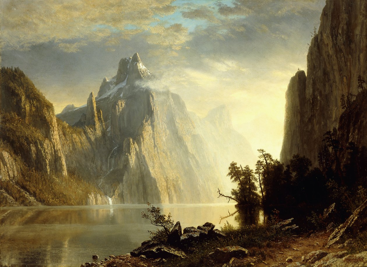 En innsjø i Sierra Nevada, 1867 av Albert Bierstadt