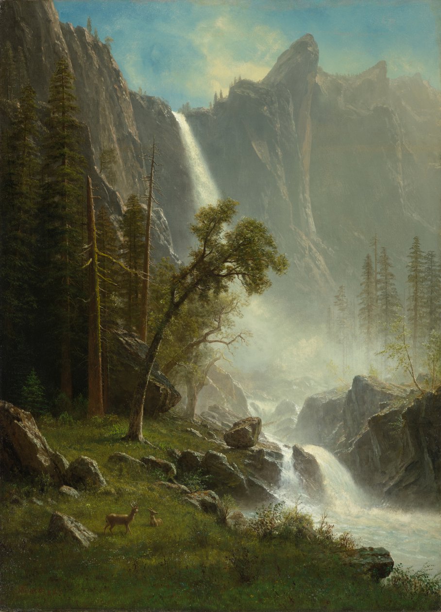 Bridal Veil Falls, Yosemite, ca. 1871-1873 av Albert Bierstadt