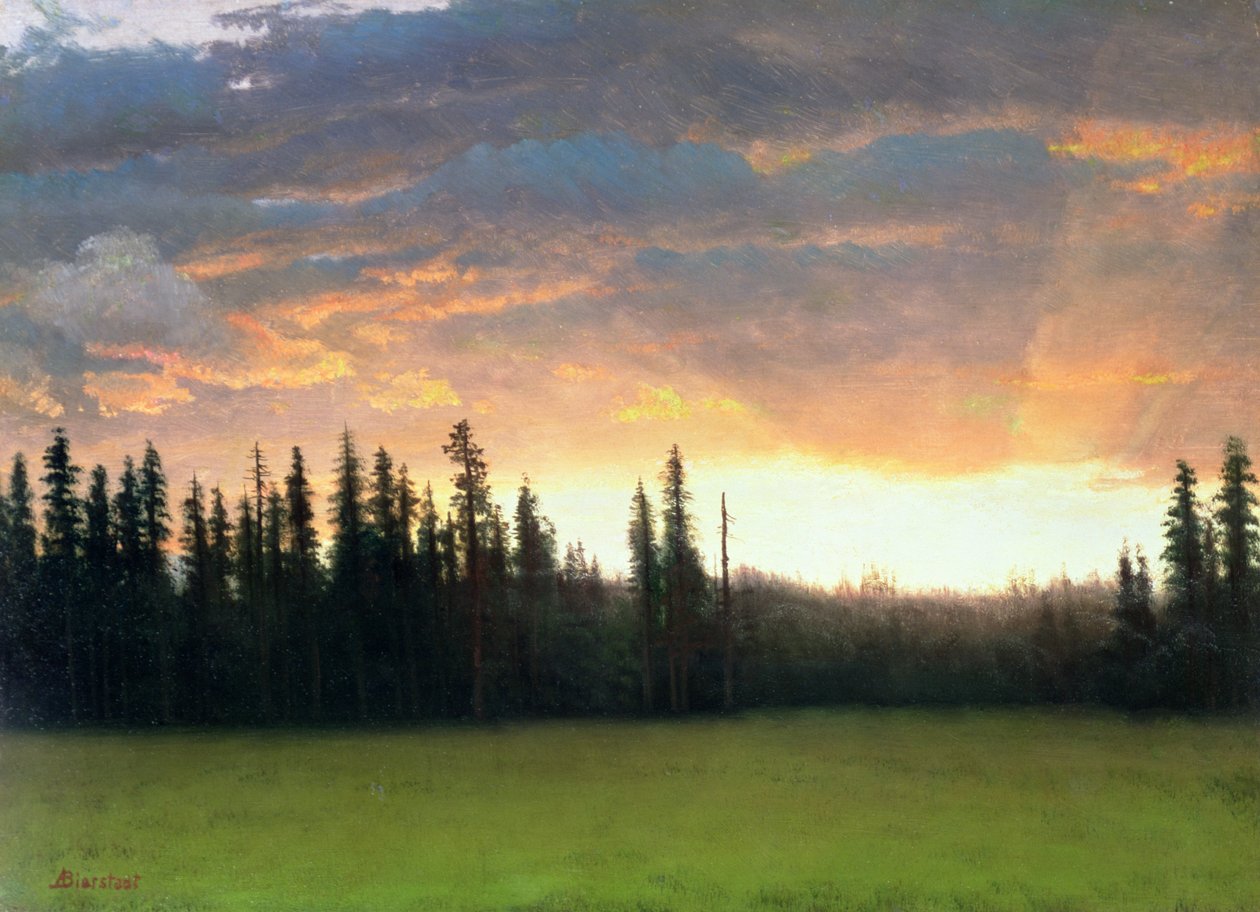 California solnedgang av Albert Bierstadt