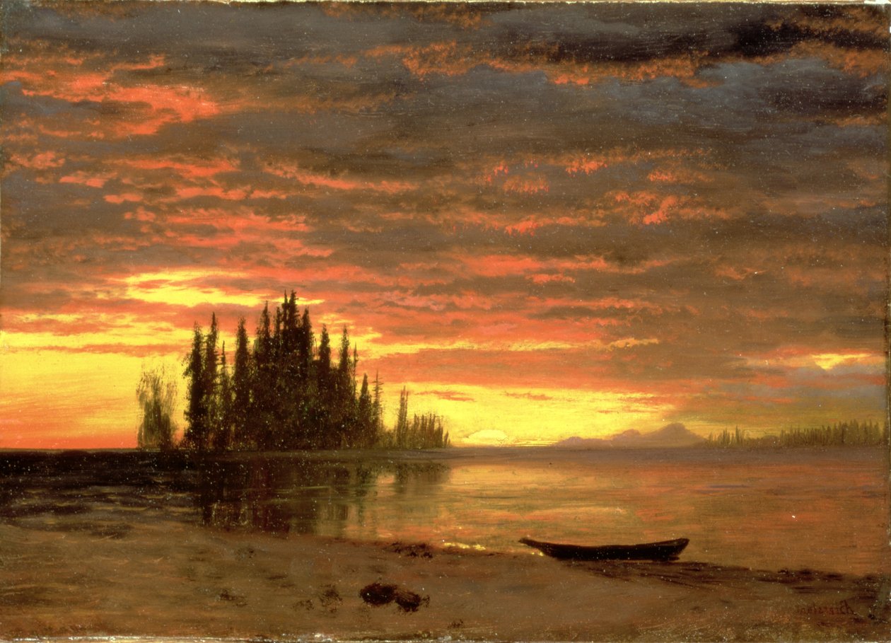 California solnedgang av Albert Bierstadt