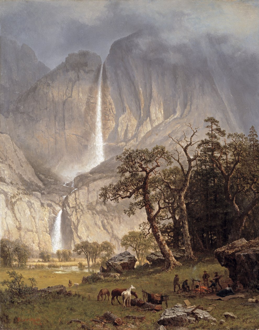 Cho-looke, Yosemite Fall, 1864 av Albert Bierstadt