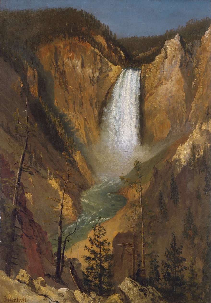 Yellowstones nedre fossefall av Albert Bierstadt