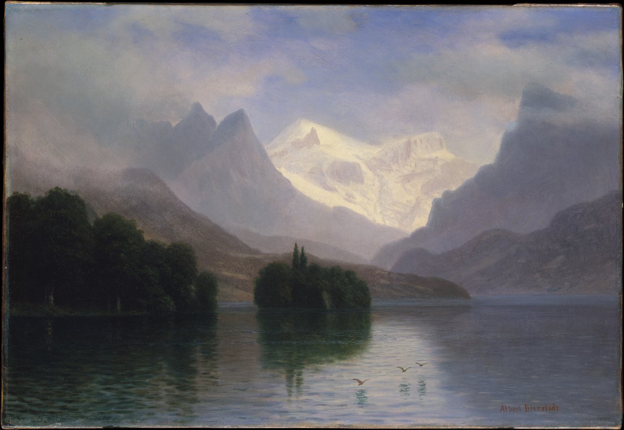 Fjellscene av Albert Bierstadt