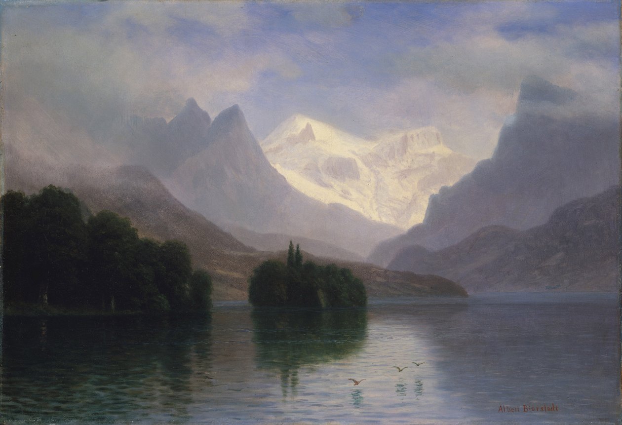 Fjellscene av Albert Bierstadt