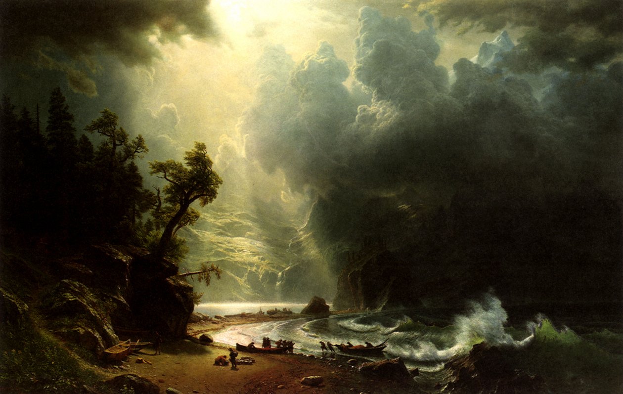 Puget Sound på Stillehavskysten av Albert Bierstadt