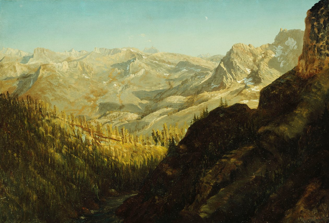 Sierra Nevada-fjellene, California, av Albert Bierstadt