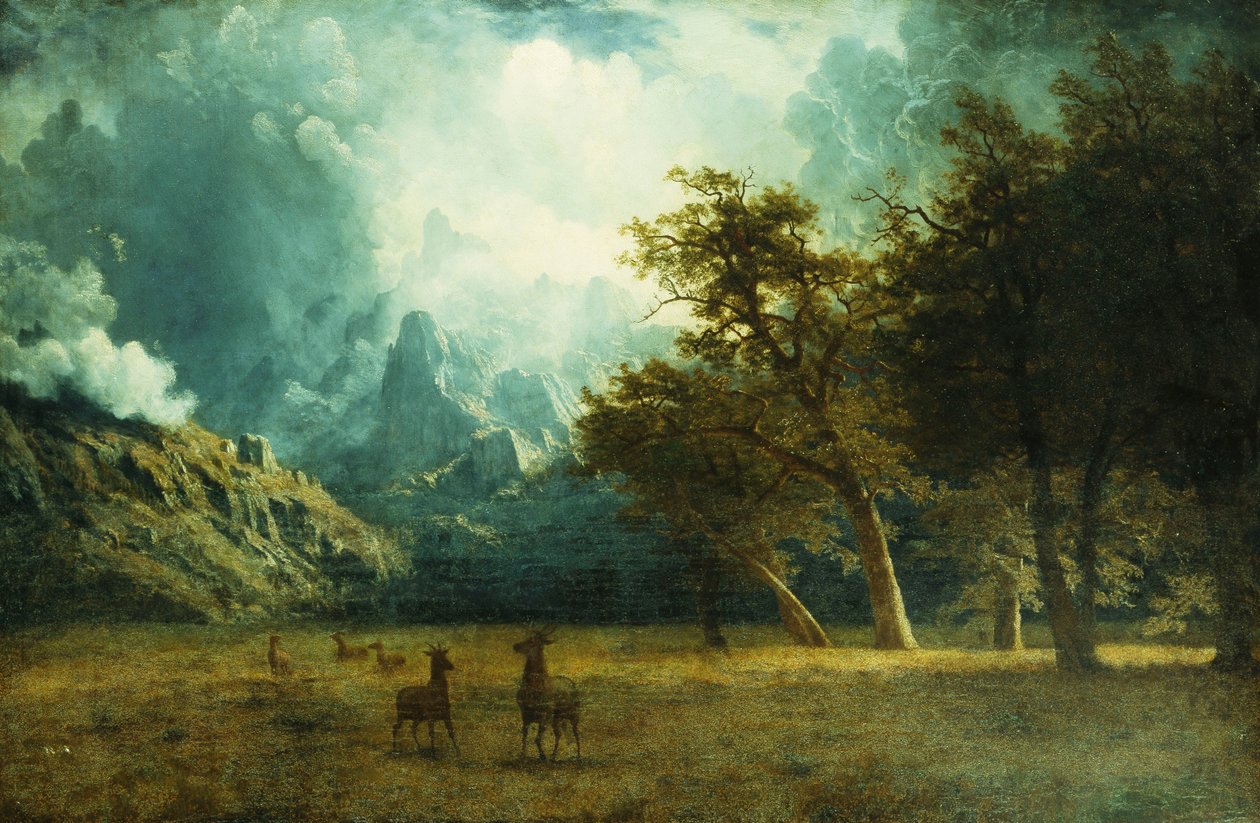 Storm på Laramie Peak, av Albert Bierstadt